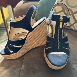Navy Blue Wedges